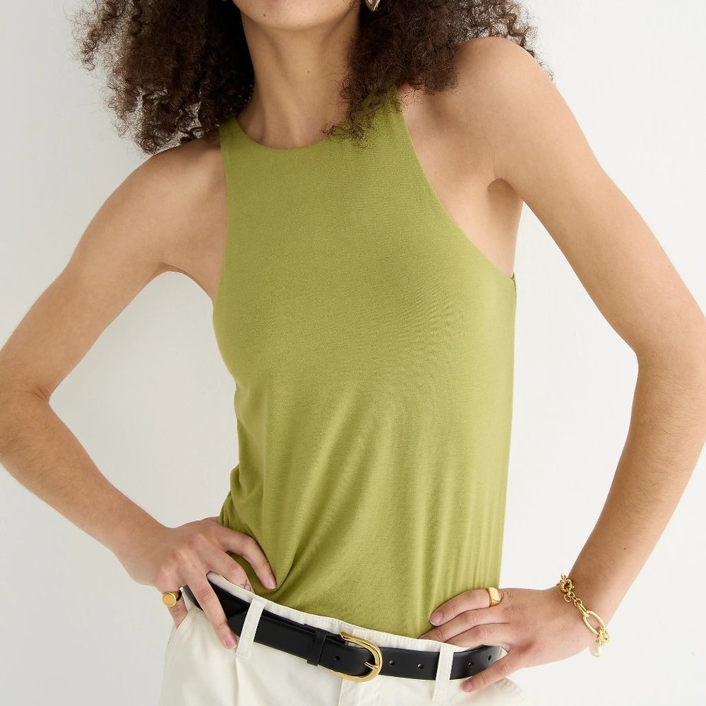 J. Crew FormKnit High Neck Cutaway Tank Top